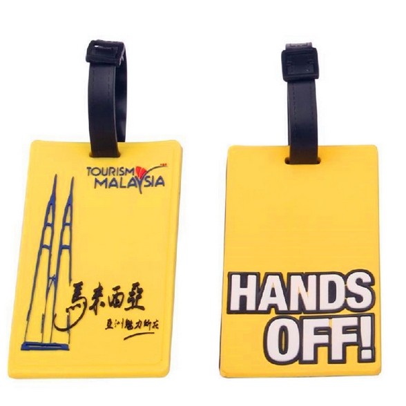 Custom PVC rubber bag accessories travel ID name luggage tag