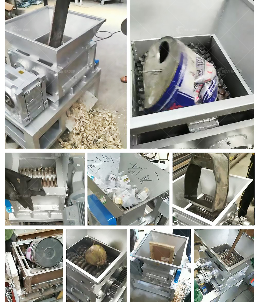 Raw Material Paper Double Shaft Shredder Machine for Scrap Metal and Paper Recycling
