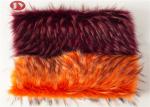 Orange Jacquard Plush Faux Fur Fabric Auto Upholstery Garment Boots Toys