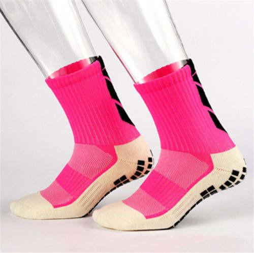 Colorful Crew Padded Non Slip Soccer Socks Grip Anti Slip Football Socks
