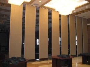 Commercial Operable Sound Proofing Wooden Partition Wall With Aluminum Frame