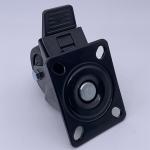Black Nylon PA Swivel Brake Casters for Electric Transport Cart 3 inch