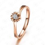 High Quality 18K Rose Gold Diamonds Engagement Ring for Women (GDR002)