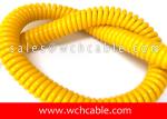 UL21327 Auto Vehicle Power Retractable Spiral Cable 80C 90V