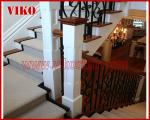 Wrought Iron Staircase VK115S Wrought Iron Handrail Tread Beech,Railing tempered
