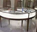 Shop Middle Island Round Jewelry Display Fixtures Custom Golden SS Jewellry