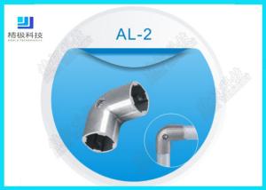China 90 Degree Elbow Aluminum Pipe Joints , AL-2 Metal Tube Fittings Round Head Shape factory