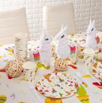 Premium Disposable Plastic Tablecloths , PE Plastic 54 X 108 Tablecloth