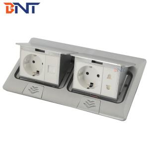 China Silver / Gold Pop Up Socket , Waterproof Pop Up Electrical Outlet factory