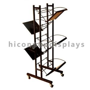 China Visual Merchandise Wine Display Stand Movable For Liquor Bottles factory
