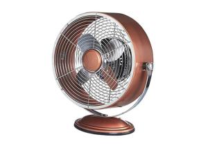 China 10 Inch Retro Metal Fan With Carry Handle 90 Degrees Tilted High Velocity factory