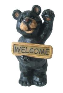 China Cute Standing Bear Welcome Solar Garden Lights Animals With White Light factory