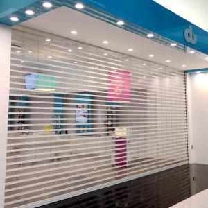 China Fashion Shopfront Transparent Roller Shutter Door / Clear Roller Door For Display factory