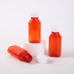 2oz 4oz 8oz 12oz16oz Oval Bottle PET Amber Container Cough Syrup Bottle Medicine