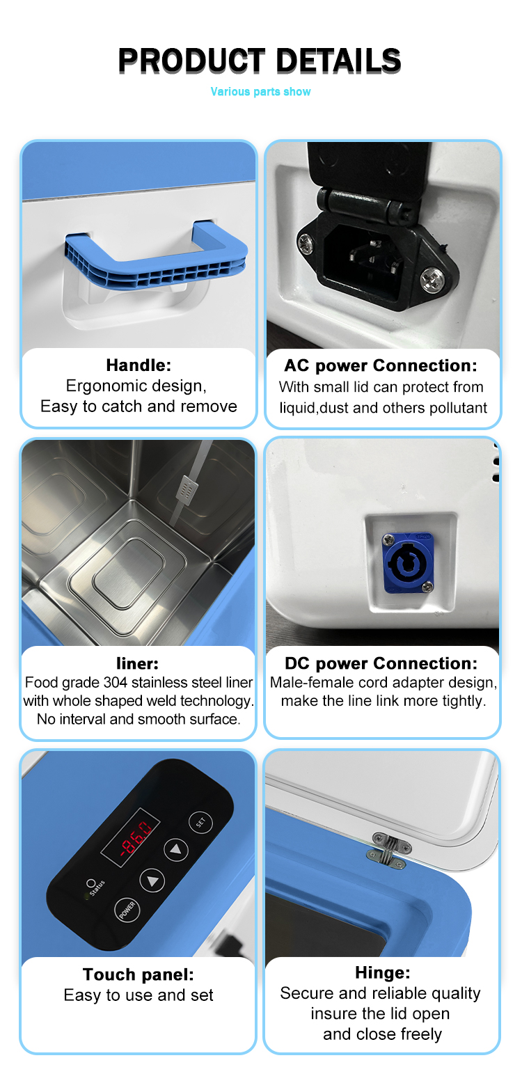 Portable Mini Solar 12V DC 25L Low Temperature Deep Freezer for ALL Climate Type