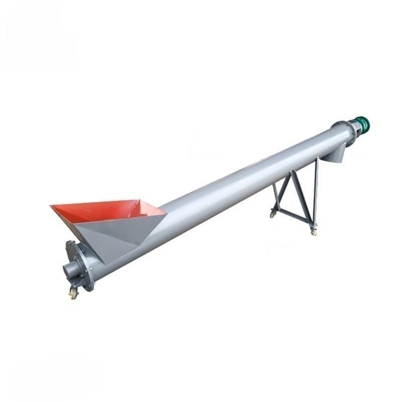 OEM Custom Stainless Steel Tube Flexible Spiral Screw Auger Conveyor with Hopper
