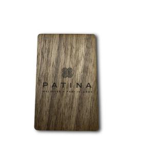 China 125khz 13.56mhz Wooden Hotel Door Lock Key Cards Rectangular Shape factory