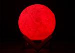 1W DC5V Innovative LED Lighting 3D Moon Light ECO PVC Material Remote Control