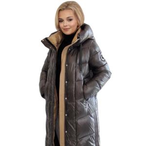 China FODARLLOY 2022 puffer jacket ladies warm hooded cotton-padded clothes slim down winter jackets women coats factory