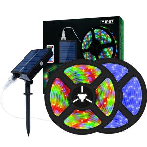 China CCT 2700K-6500K Solar Strip Lights For Garden RGB Weatherproof factory