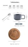 Nordic Cappuccino Coffee Cup And Saucer Set Of 12 Pieces Ceramic 250ml Porcelain