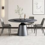 Polished Marble Round Dining Room Tables With Stainless Steel Legs