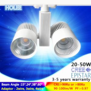 China 0-10V/DALI dimming 15W 20W 25W 30W COB cree led track light CRI80/90 black/white color factory