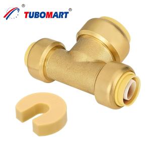China 1/2-1 Inch Push In Elbow Fitting High Quality Quick Connection Lead-free Brass 3/4&quot; factory