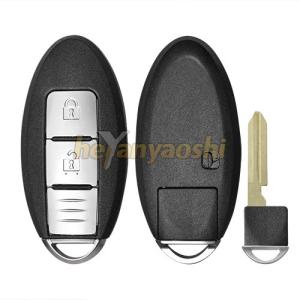 China Nissan 2 Buttons Smart Key Shell with Emergency Key Insert factory