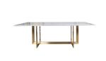 2M Rectangle Wooden and Metal Modern Dining Table
