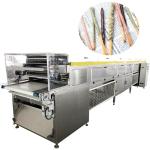 1300kg/h Chocolate Enrober Machine Air Cooling Pocky Sticks Double Coating