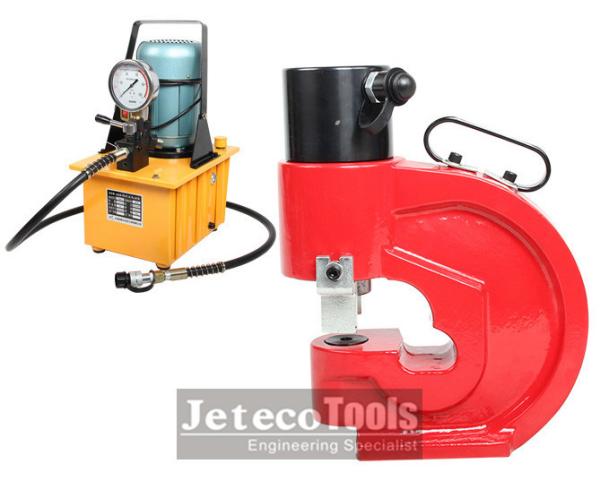 Jeteco Tools electric motor hydraulic pump operated CH-70 hydraulic hole puncher