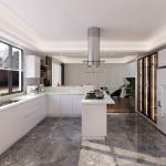 High Glossy Lacquer Melamine Board Modern Kitchen Cabinet with Acrylic Door