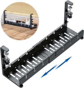 China No Drill Steel Desk Cable Tray for Organizing Cables White Wire Cable Tray Cable Tray on sale