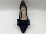 SGS Womens Leather Dress Shoes Breathable Black Pointed Closed Toe Heels With