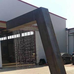 China SGS Corten Steel Water Feature 1800mm Rain Curtain Water Feature factory