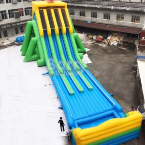 China Custom Size 0.55mm Plato Inflatable Four Lane Water Slide factory