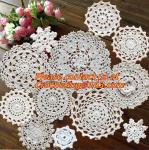 Handmade Crochet woven mat Cotton Lace Table Placemats Doilies handmade cup mat