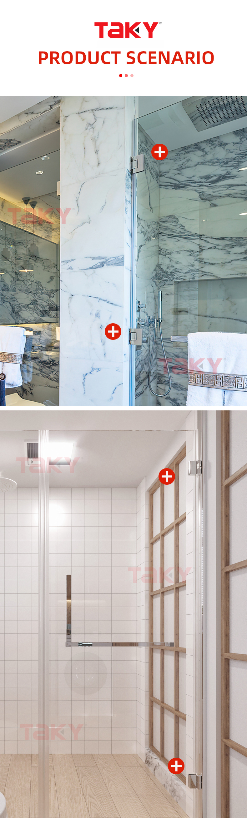 Modern Design Style Glass Door Pivot Hinge 90 Degree Opening with Chuangyiyuan Metal