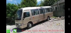 China Manual LHD Drive Position Used Toyota Golden Coaster Bus Cozy Seat 1HZ Engine 23-30Passengers factory