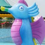 Fiberglass, PVC Kids Recreation Waterpark Equipments, Pencil Spray Park
