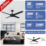 35 Watt Metal Blade Ceiling Fan Energy Saving Silent Decorative