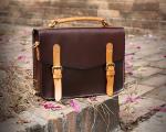 LH-62-2 Black Ladies Leather Bags Cambridge Style Leather Women Handbags
