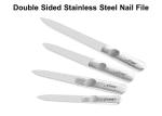 Silver Fingernail Polishing Block Stainless Steel Double Sided Easy Use