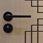 PU Painting Solid Wood Interior Door Slab 45mm Thick Natural Veneer