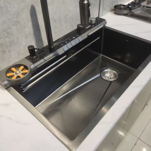 Handmade Stainless Steel Kitchen Sink with Nano Polymer Hydrophilic Antibacteria