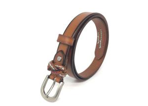 China Hand Stitching Brown 23mm Women's Fashion Leather Belts factory