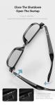 Stereo Sound Black Bluetooth Sunglasses With Call 90mAh Capacity BT 5.1 Version