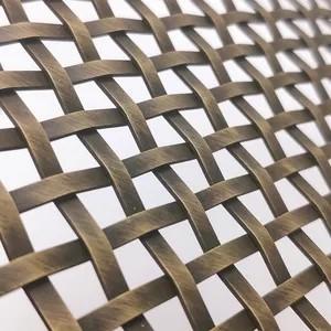 Crimped Stainless Steel Woven Wire Mesh Woven Fabric Screen For Wallpaper