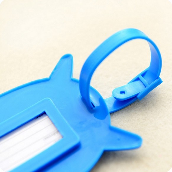 Eco-friendly Customized Embossed Cartoon Rubber Soft PVC Luggage Tag for Travel Tag